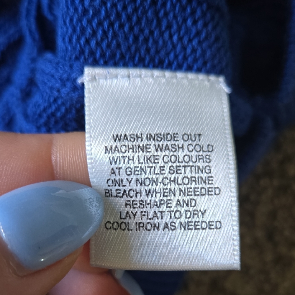 Lord & Taylor Vibrant Blue Knit Sweater - Picture 3 of 8